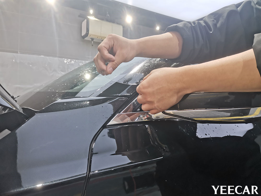 宝马740LI施工YEECAR隐形车衣过程展示（图三 专车专用）